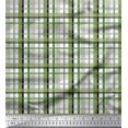 thumbnail image 1 of Soimoi Green Rayon Fabric Gingham Check Decor Fabric Printed Yard 42 Inch Wide, 1 of 5