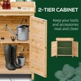 thumbnail image 4 of Outsunny Armoire de Rangement de Jardin, Remise de Rempotage Extérieure, Naturel, 4 of 10