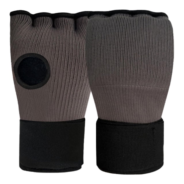 Siruishop Gel Boxing Hand Wraps Inner Gloves Half Finger Gloves for Sanda Exercise MMA Dark Gray