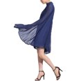 thumbnail image 4 of INSPIRE CHIC Robes en Mousseline pour Femmes, Coupe Ample et Fluide, Manches Cape, Robe Plissée, 4 of 6