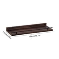 thumbnail image 3 of Tablette Murale Flottante / Étagère de Rangement en Bois 40x14,3 cm / Organisateur pour Salle de Bain, Cuisine et Salon / Conception Modulaire avec Capacité de Charge de 15 kg / Brun/noir/blanc / Montage Mural Gain de Place, 3 of 6
