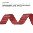 thumbnail image 3 of Unique Bargains 1 Inch 25 Yard Wide Satin Ribbon with Gold Edges Grosgrain Fabric Ribbon for Gift Wrapping, Burgundy Red, 3 of 7
