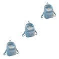 thumbnail image 1 of Decodeary Durable Backpack For School And Travel Comfortable And Sturdy Fashion School Bag light blue 3Set, 1 of 6