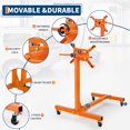 thumbnail image 3 of BeesClover Heavy Duty Engine Stand for Auto Repair – Rotating Motor Hoist Dolly with Folding Steel Frame, 4 Adjustable Arms, 3 of 7