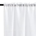 thumbnail image 4 of Curtainking Kitchen Curtains Farmhouse Small Window Curtains Semi Sheer Cafe Curtains, 36 inch Length White Linen Textured, Rod Pocket Set of 2 Panels, 4 of 6
