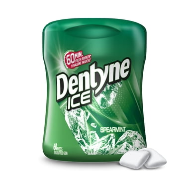 Dentyne Ice, Spearmint Sugar-free Gum Bottle, 60 Pieces