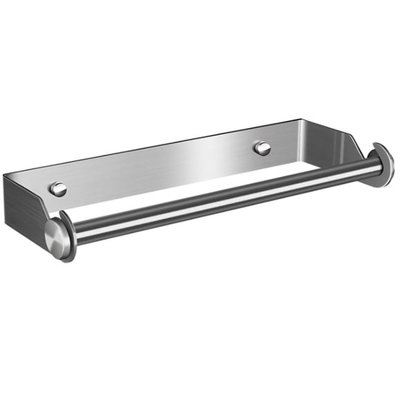 Stainless Steel Paper Towel Holder Punch-Free Towel Rack Wall Mounted Roll Paper Stand for Bathroom Kitchen