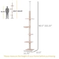 thumbnail image 2 of CoSoTower 8.5ft Cat Climbing Tree 5-Tier Kitty Activity Center with Scratching Post Beige, 2 of 7