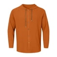 thumbnail image 2 of Chemise à Manches Longues pour Homme, Décontractée, Unie, Cardigan de Vacances, Chemises à Capuche, Hauts, 2 of 5