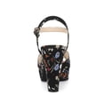 thumbnail image 2 of BLISSFUL STEP Women's Shoes Floral Pattern Platform Chunky Heel Open Toe Slingback Buckle Strap  Sandals Black 6, 2 of 7