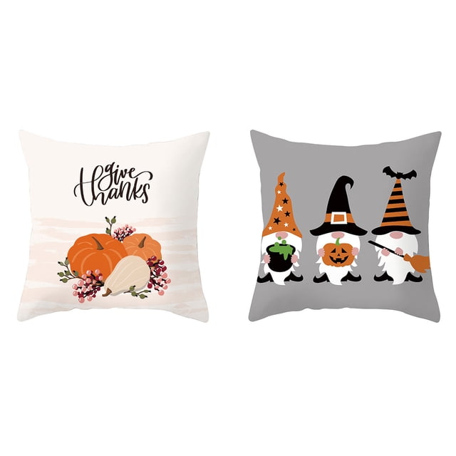 TIMIFIS Throw Pillows Throw Pillow Covers Halloween Decoration Hemp Simulation Applique Pillowcase Living Room Sofa Party Home DecorFall