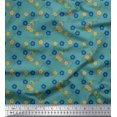 thumbnail image 1 of Soimoi Poly Georgette Fabric Leaves & Floral Print Fabric by the Yard 42 Inch Wide, 1 of 3