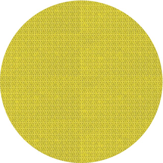 Ahgly Company Tapis Rond Lavable en Machine Intérieur Transitionnel Jaune Canari, 3 Pieds Rond