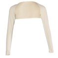 thumbnail image 1 of Ramadan Solid Open Cropped Stretchy Modal Full Arm Cover Shrug Hijab Beige Modal shawl Beige, 1 of 8