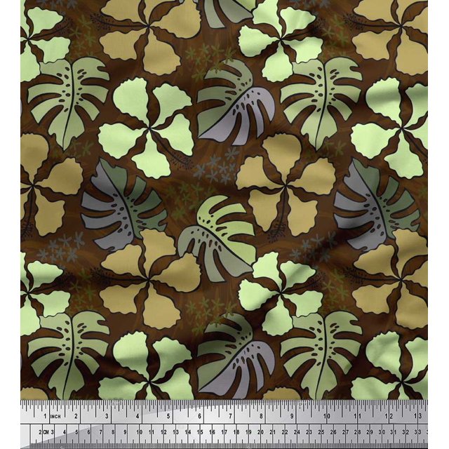 Soimoi Toile de Coton Chambrée Floral & Monstera Feuilles Tissu Imprimé 1 Yard 42 Inch Wide 1 Yard 42 Inch Wide 1 Yard 42 Inch Wide 1 Yard 1 Yard 42 Inch Wide 1 Yard 1 Yard 1 Yard 1 Yard 42 Inch Wide 1 Yard 1 Yard 1 Yard 1 Yard 1 Yard 1 Yard 1 Yard 1 Yard 1 Yard