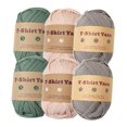 thumbnail image 1 of 6 Pieces T Shirt Yarn Easy to Knit 3 Colors Hand Knitting Craft Project Knitting Style C, 1 of 8