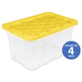 thumbnail image 1 of Sterilite 102L Industrial Storage Box, Yellow, 4 Pk, 1 of 9