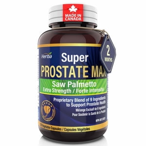 Herba Natural Prostate Supplements for Men – 120 Capsules | Super Prostate Max | Made in Canada