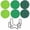 Vert Menthe, variante sur Bwiyojiz Cuisine et Salle à Manger Napperons Ronds Tissés en Fil Non Brûlants Isolation Thermique sous-Verres Durables 6 Pcs avec Supports de Rangement, Cadeaux pour Ami