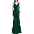 thumbnail image 2 of UPPADA Wedding Guest Dresses for Women One Shoulder Ruched Formal Evening Dress Wrap Ruffle Hem Dress Halter Bodycon Maxi Dress High Waist Party Prom Gown Cocktail Dress Daily Deal, 2 of 5