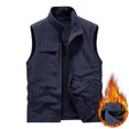 thumbnail image 2 of Birdeem Mens Thin Workwear Solid Color Stand Collar Sleeveless Jacket Tank Tops, 2 of 3