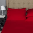 thumbnail image 1 of Housses d'Oreiller Rouges Unies 100 pour Cent Coton Pur Ultra Douces Taies d'Oreiller 2 Pcs 450 Tc (Allemand 31x31, Rouge), 1 of 2