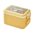 thumbnail image 1 of Border Student Bento Box Children Sealed Fruit Box Salad Box Work Microwave Lunch Box Chopsticks Dip Container Cute Kids Bento Lunch Box, 1 of 6