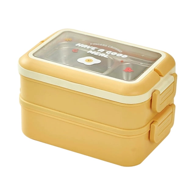 Border Student Bento Box Children Sealed Fruit Box Salad Box Work Microwave Lunch Box Chopsticks Dip Container Cute Kids Bento Lunch Box