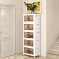 thumbnail image 2 of Costway 83.5 Gallons Stackable Storage Bins with Lockable Wheels 5 Pack Folding PP Organizer, 2 of 10