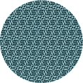 thumbnail image 1 of Ahgly Company Tapis d'Intérieur Ronds Transitionnels Lavables à la Machine, Vert Sarcelle Profond, 4 Pieds Rond, 1 of 7
