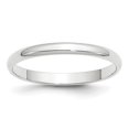 thumbnail image 1 of Bande Légère Demi-Ronde en Or Blanc 10K 2.5mm Taille 10, 1 of 3