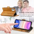 thumbnail image 4 of Case for iPhone 11 Cover Leather Wallet Folio Case Book Design Flip Magnetic Closure - Yellow, 4 of 5