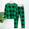 thumbnail image 2 of PMVFHDE Pyjamas pour Enfants Garçons Ensembles de Pyjamas Printemps et Automne pour Garçons et Filles Bas d'Hiver Pyjamas Chauds Ensemble Vert,150/9T, 2 of 4