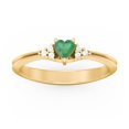 thumbnail image 2 of Birthstone Heart Ring with Shoulder Accents - Emeral (May), 2 of 4