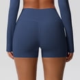 thumbnail image 4 of TNDBKQWR Short de Course Femme Femme Short Taille Haute Short Cycliste pour Femme Short d'Entraînement pour Femme Short d'Entraînement Pas Cher pour Femme (Bleu, TG), 4 of 7