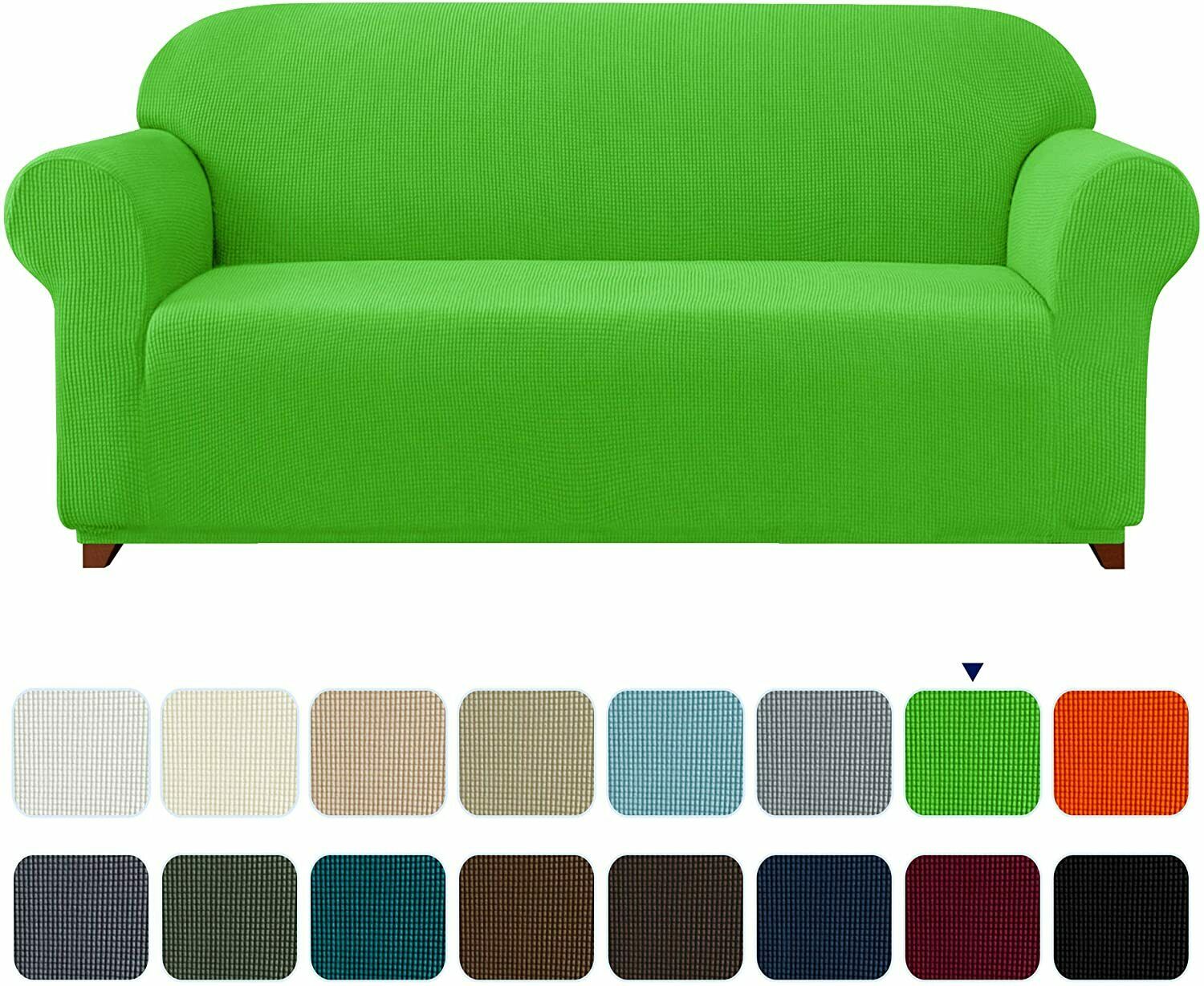 Subrtex 1-Piece Stretch Sofa Slipcover Non Slip Couch Cover, Texture Grid Pattern