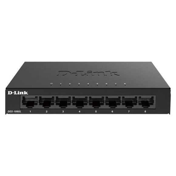 D-Link Commutateur de Bureau Gigabit 8 Ports en Métal Non Géré - DGS-108GL