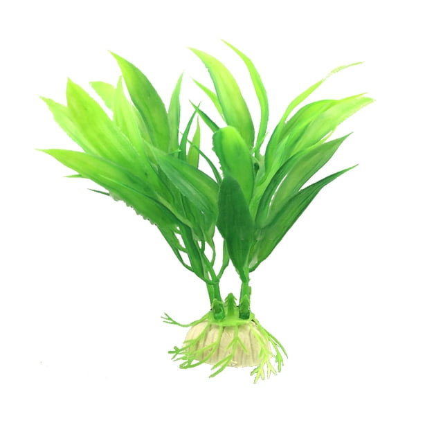 keepw 2/4/6/10pcs Artificial Water Green Plant Ornament for Fish Tank Aquarium green