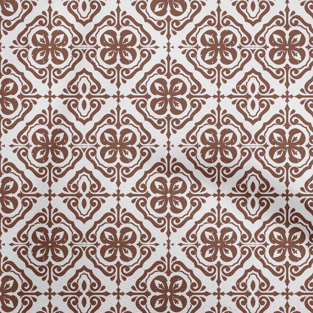 oneOone Jersey en Viscose Brun Tissu Mosaïque Matière de Robe Tissu Imprimé Tissu au Mètre 60 Pouces de Large