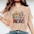 thumbnail image 1 of Meichang Mama Chemises pour Femmes Rétro à Fleurs Mama à Lettres Imprimées T-Shirt Fête des Mères Manches Courtes Col Rond T-Shirt Graphique Maman T-Shirt Décontracté Hauts, 1 of 7