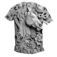 thumbnail image 4 of Weiqiqre T-shirt pour Homme Décontracté à Relief, Imprimé de Course, T-shirt Graphique, Extérieur, Quotidien, Vacances, Manches Courtes, Col Rond, Chandail à Porter au Quotidien, Extérieur, Rue et Centres de Villégiature, 4 of 6