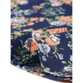 thumbnail image 5 of INSPIRE CHIC Robe Midi à Manches Longues Évasée à Col en V à Imprimé Floral pour Femme, 5 of 5