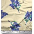 thumbnail image 1 of Soimoi Georgette Viscose Fabric Lavender Flower Print Sewing Fabric Yard 42 Inch Wide, 1 of 3
