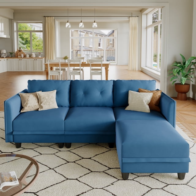 LLappuil Modular Sectional Sofa, 4 Seat Modular Sectional Sofa with Storage, Velvet Waterproof Anti-Scratch Sofa for Living Room