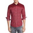 thumbnail image 3 of Michael Kors Mens Dip-Dyed Button Up Shirt, Red, XX-Large, 3 of 5