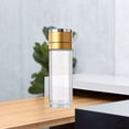 thumbnail image 1 of Fesfesfes Double Layer Tea Infuser Cup Portable Brewing Mug with Strainer Lid Leakproof Car Cup Portable Infuser and Multipurpose for Office Travel Gold, 1 of 1