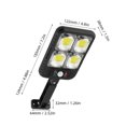 thumbnail image 2 of EGNMCR Solar Lights Outdoor, , Solar Street Lights Outdoor, Remote Control Solar Parking Lights Wireless Motion Sensor Solar Security Wall Light With 3 Modes For Garden, Street, Yard Dust Collector, 2 of 7