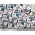 thumbnail image 2 of Soimoi Poly Georgette Fabric Leaves & Flower Floral Decor Fabric Printed Yard 42 Inch Wide, 2 of 3
