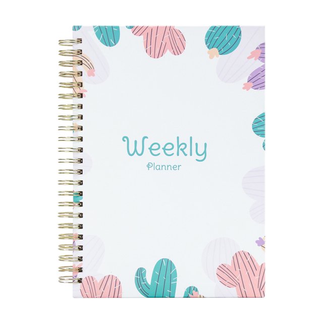 Vaidha Weekly Schedule Book Hard Case Notebook A5 Coil Book Elastic Notebook