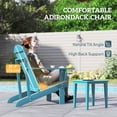 thumbnail image 4 of Outsunny Classic Adirondack Chair with Cup Holder for Backyard Turquoise, 4 of 9